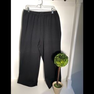 Black Knit Wide Leg Pant